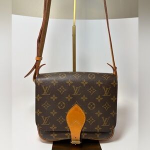 Louis Vuitton Cartouchière MM Monogram Crossbody/Shoulder Bag Vintage